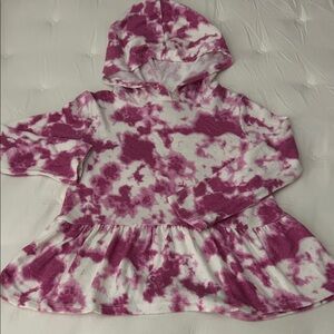 Tucker + Tate Pink and White Tie-Dye Hoodie